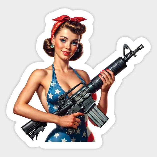 Pinup Girl Sticker by Rawlifegraphic